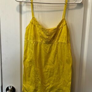 Y2K Aeropostale Bright Yellow Beaded Tank Top